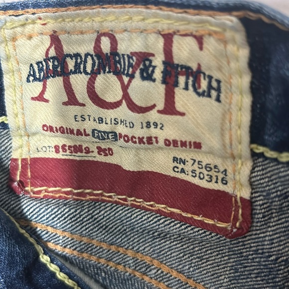 ABERCROMBIE & FITCH Original 5-Pocket Denim Lot 00257 - Size 30x30 VINTAGE - Picture 3 of 4